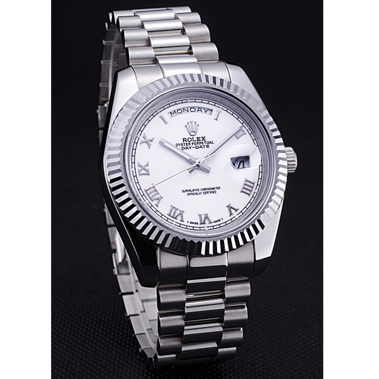 Aaa replica watch Steel Rolex 622547 Dial Day-Date Bracelet White Stainless 0717